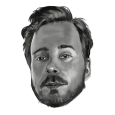 Zwart wit portret van Nico Hallaert