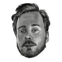 Zwart wit portret van Nico Hallaert